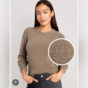 Old Navy soft fuzzy crewneck sweater - XS